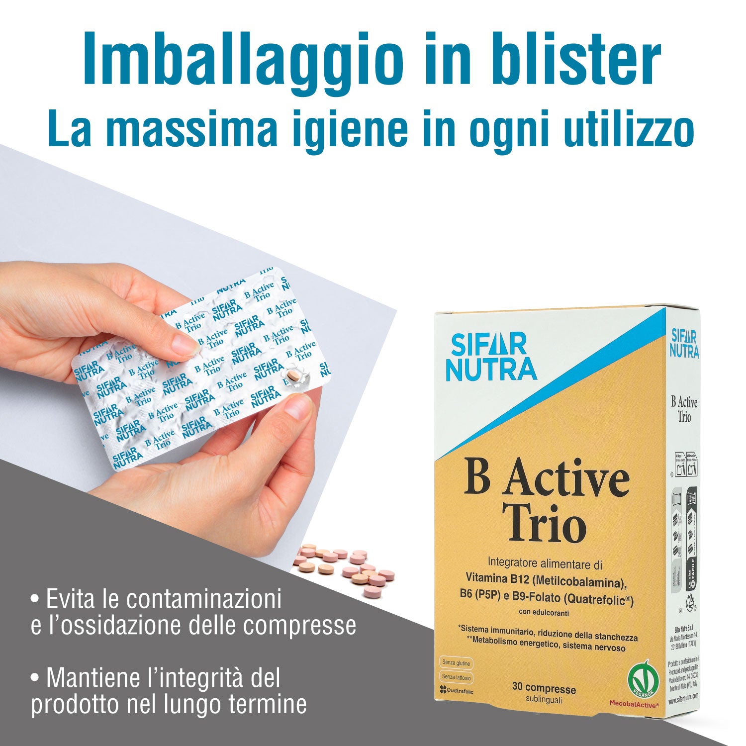 SIFAR NUTRA Memory B Active Trio B12 60 Compresse 2 Scatole