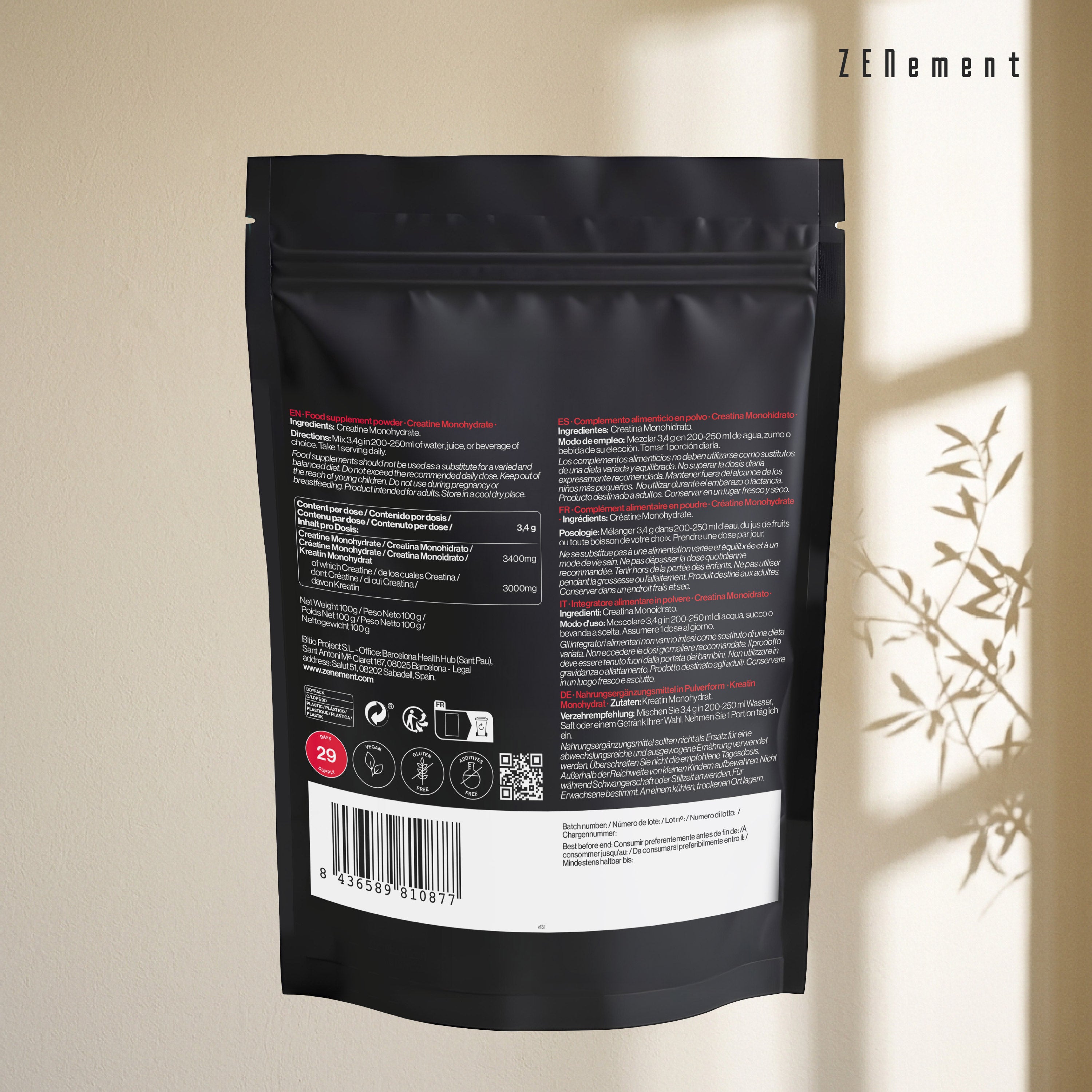 Zenement Sport Creatina Monoidrato Polvere 100 g Forza