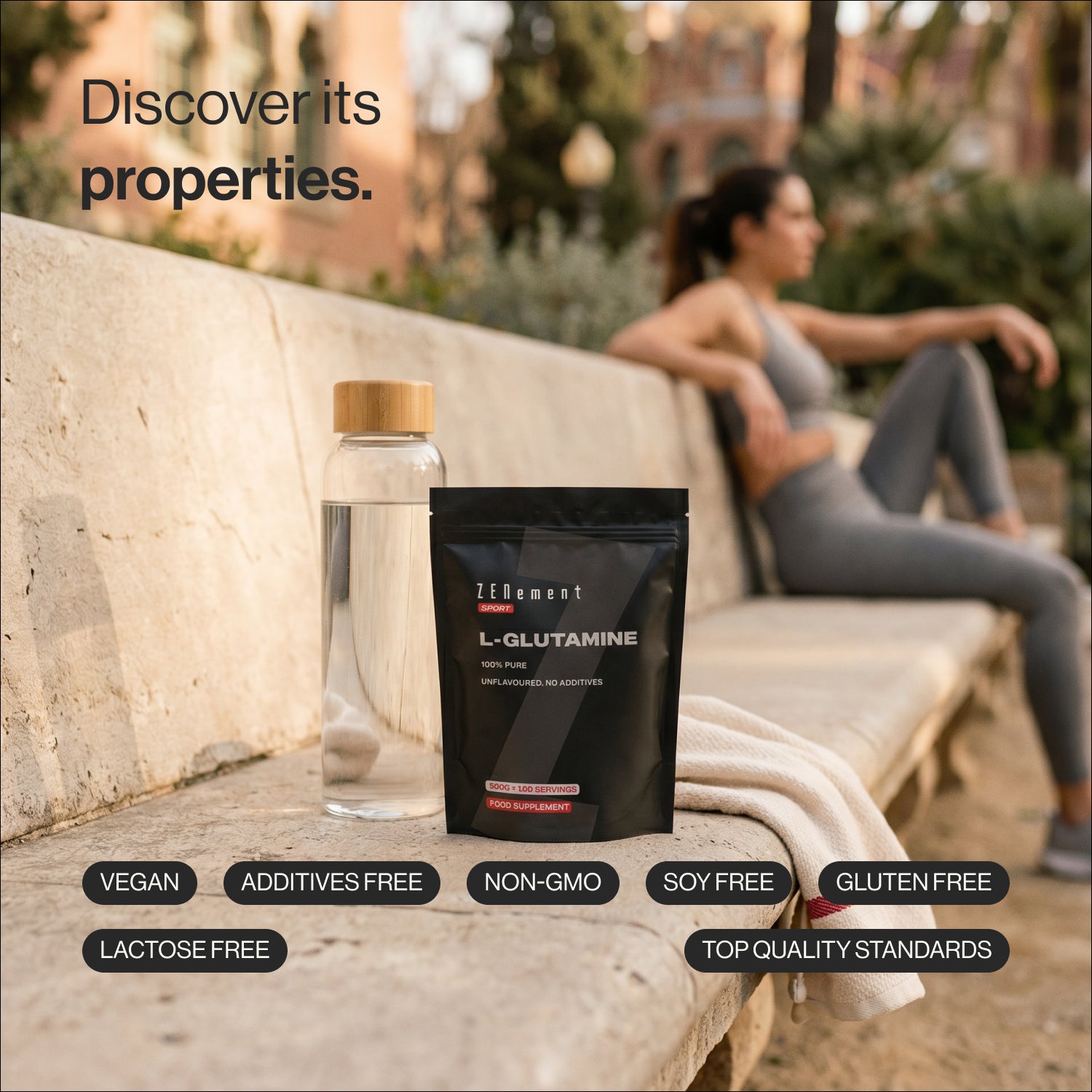 Zenement Digerente L-Glutammina polvere 500 g neutra sport