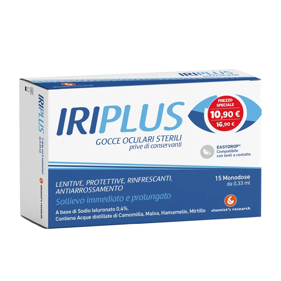 Chemist's Research Iriplus Gocce Oculari 15 Monodosi 0,4% Ialuronico
