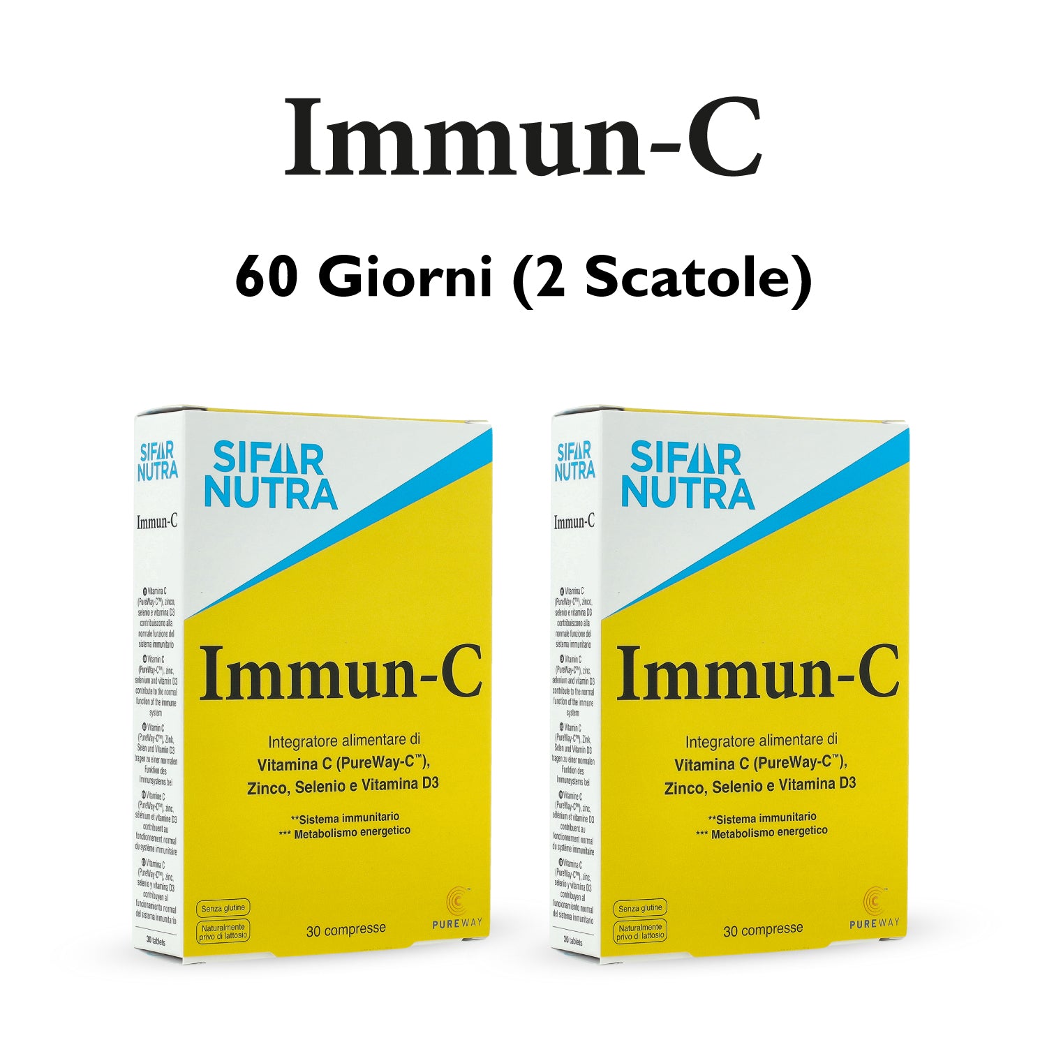 Sifar Nutra Immunity Immun-C integratore 60 compresse 2 box D3