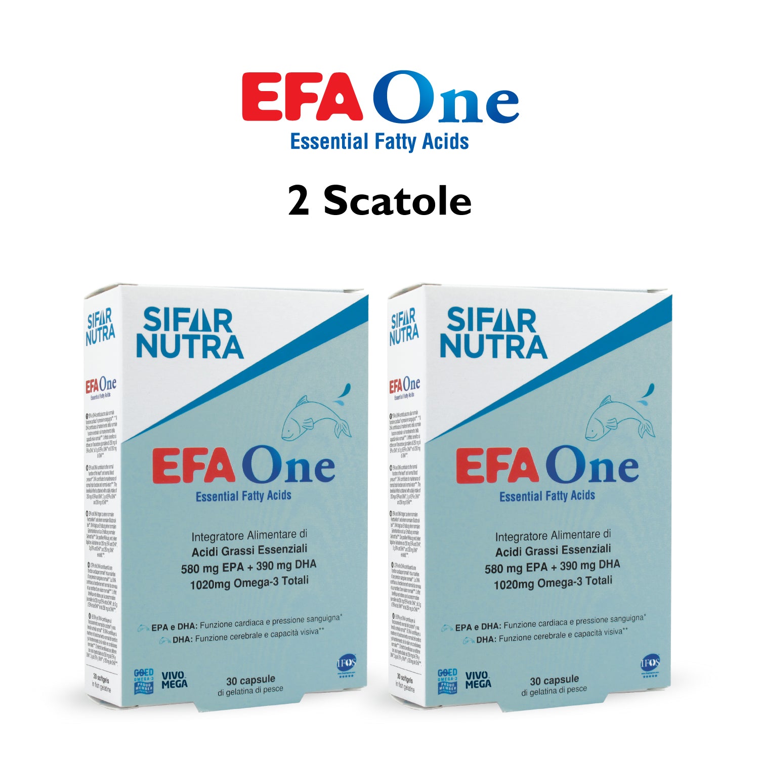 Sifar Nutra Efa One Integratore Omega-3 2x60 capsule EPA DHA