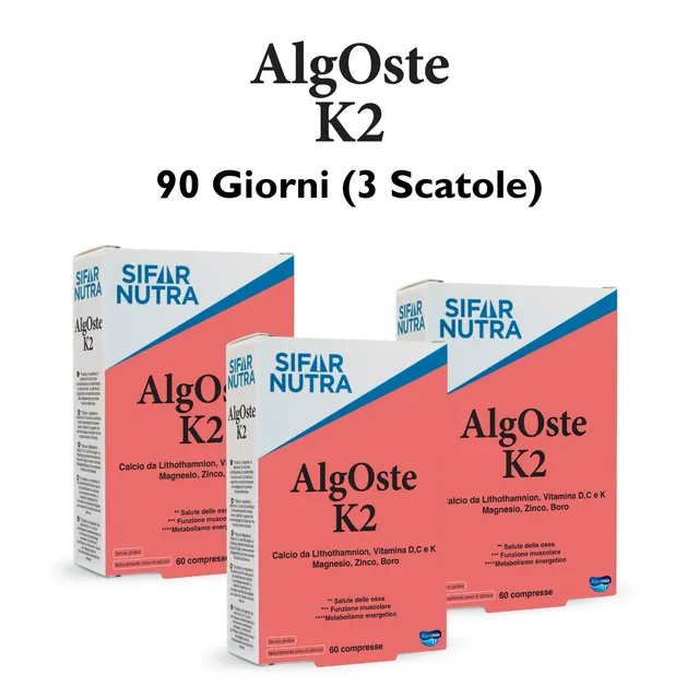 Sifar Nutra Bone Health Algoste K2 integratore ossa 180 compresse 3 box