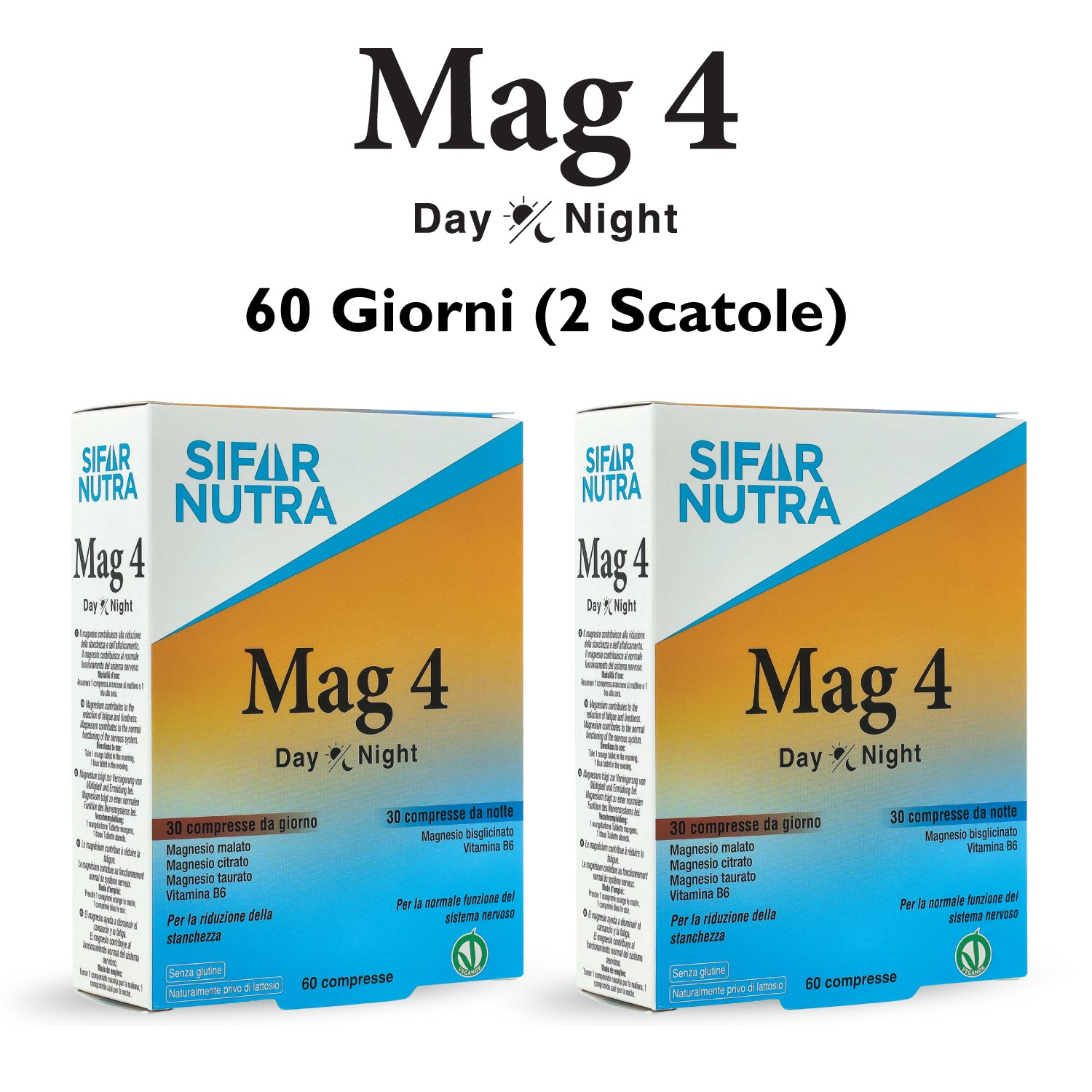 Sifar Nutra Mag 4 Day Night integratore 120 compresse magnesio