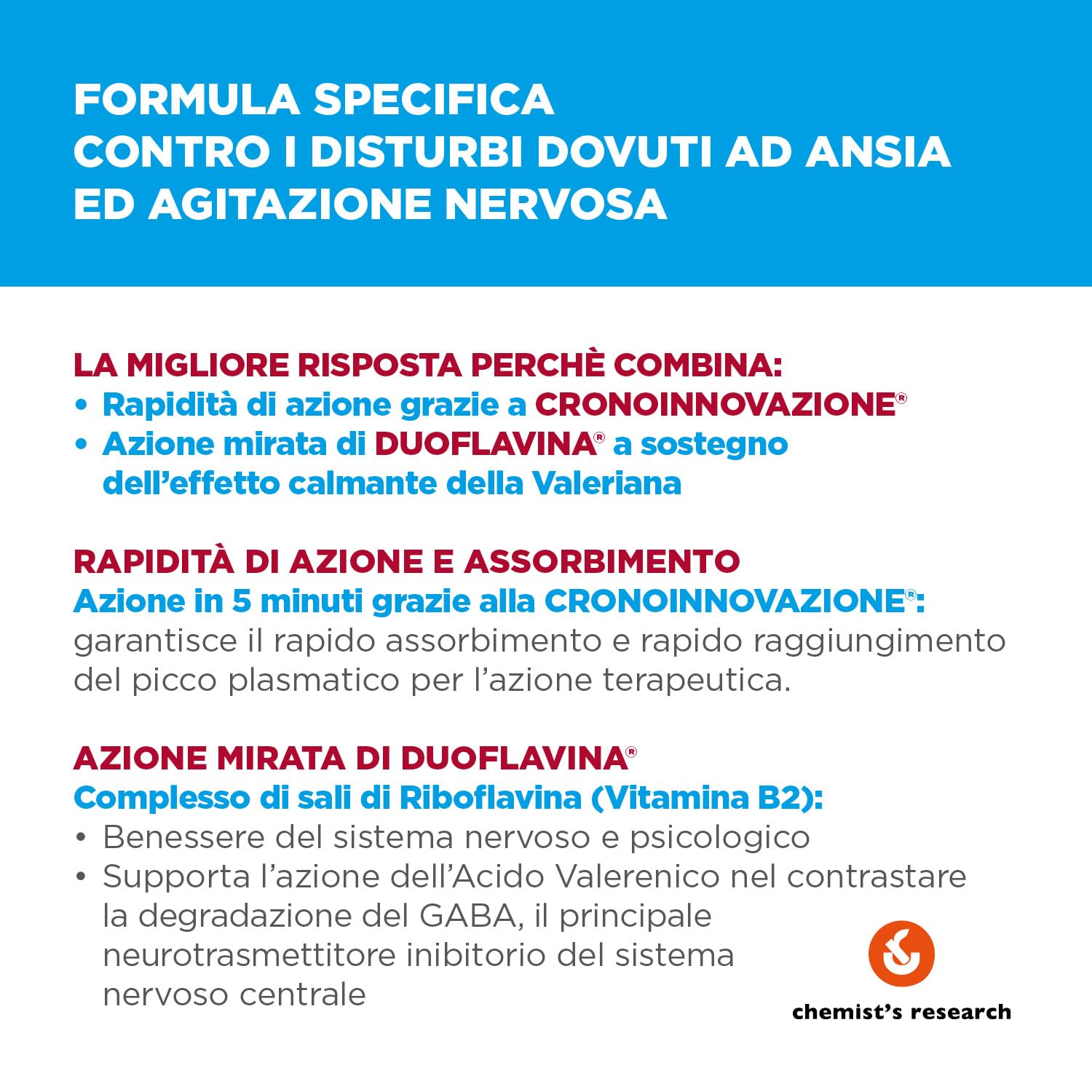 Chemist Research Valeriana Crono integratore 30 compresse sonno