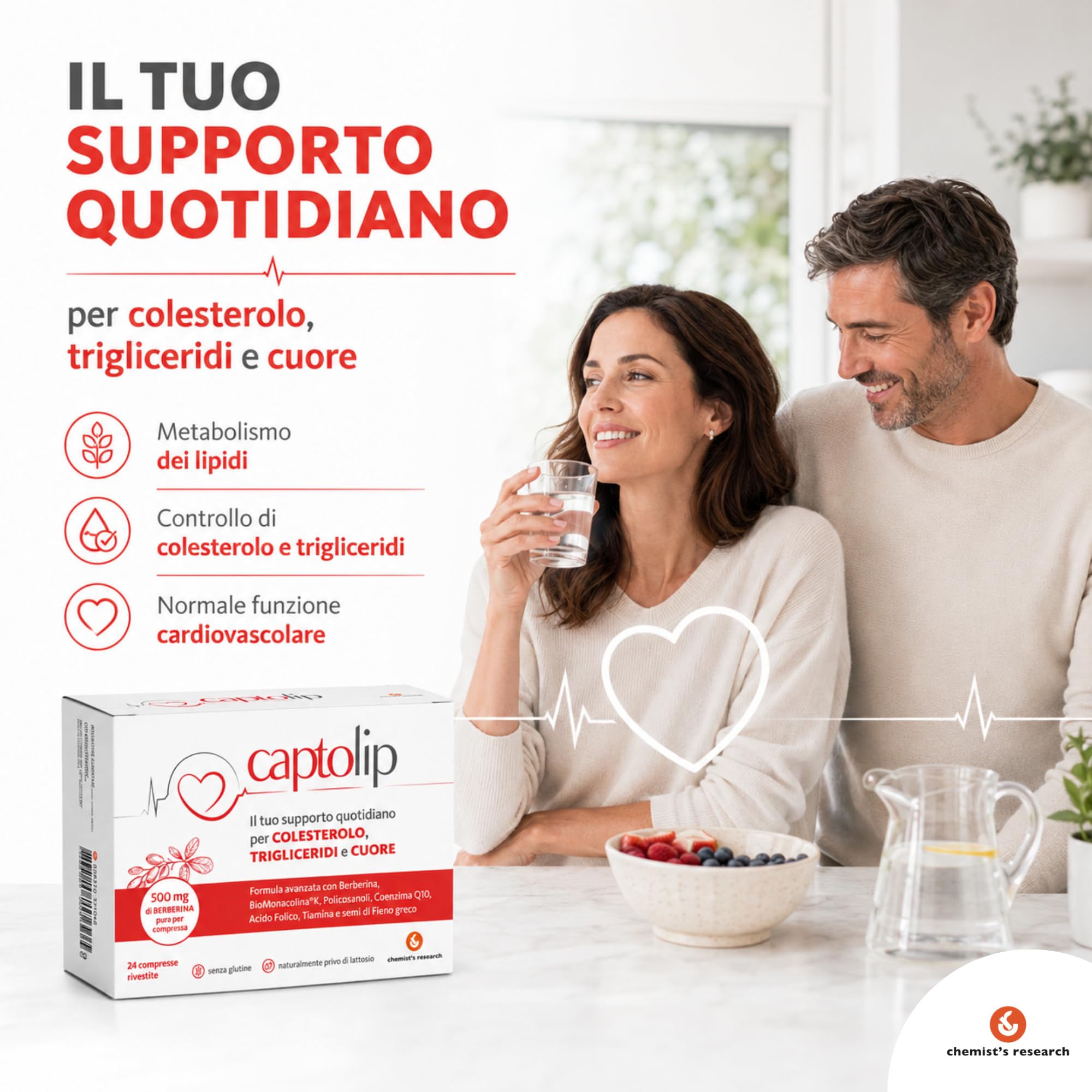 Chemist's Research Captolip Integratore 24 Compresse x2 Colesterolo