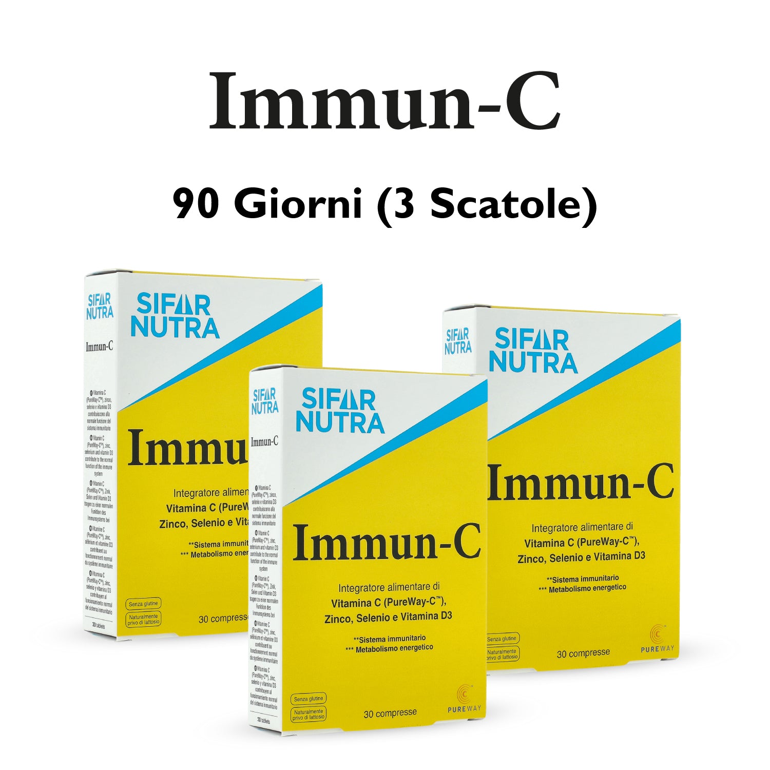 Sifar Nutra Immunity Immun-C integratore 90 compresse 3 box D3 zinco