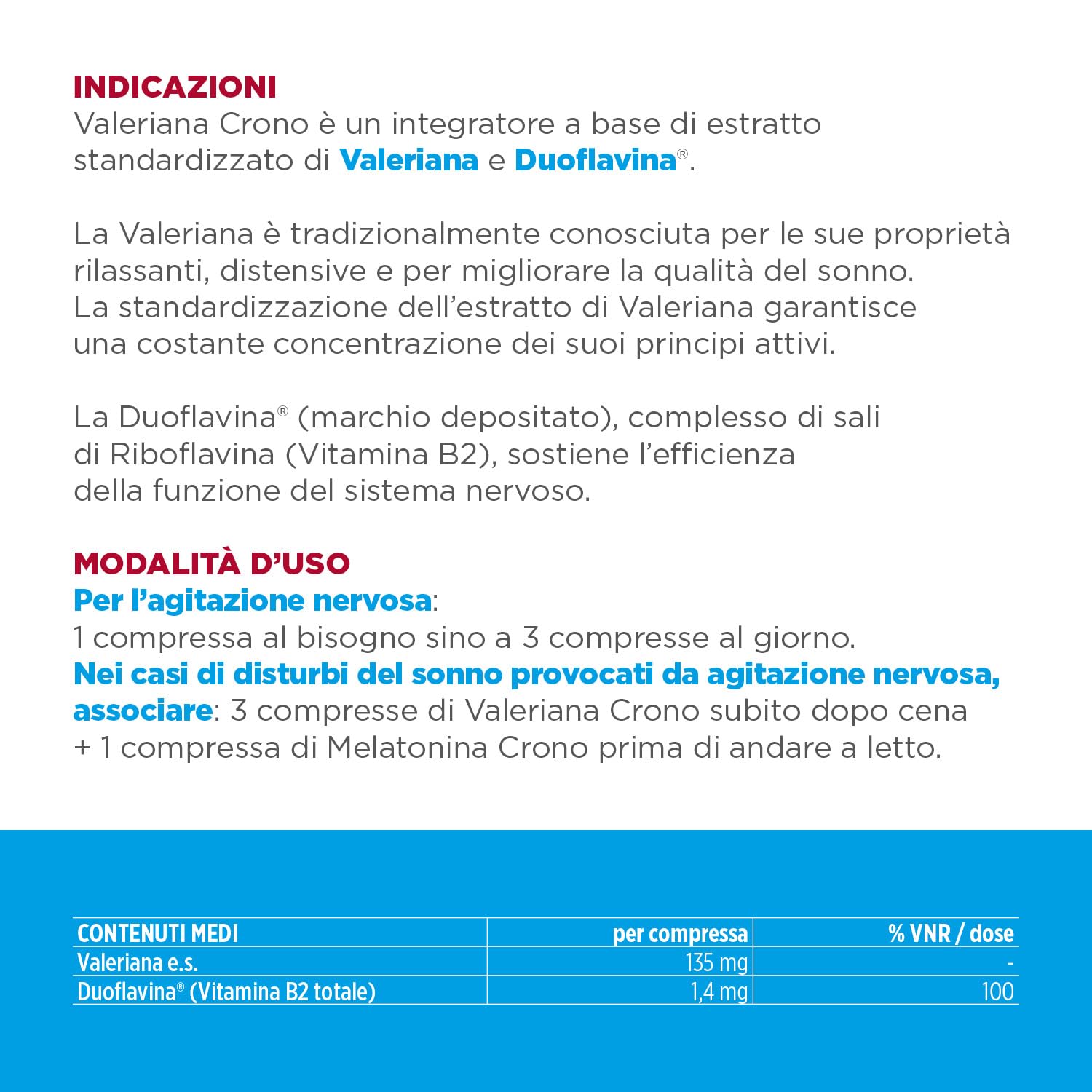 Chemist Research Valeriana Crono integratore 30 compresse sonno