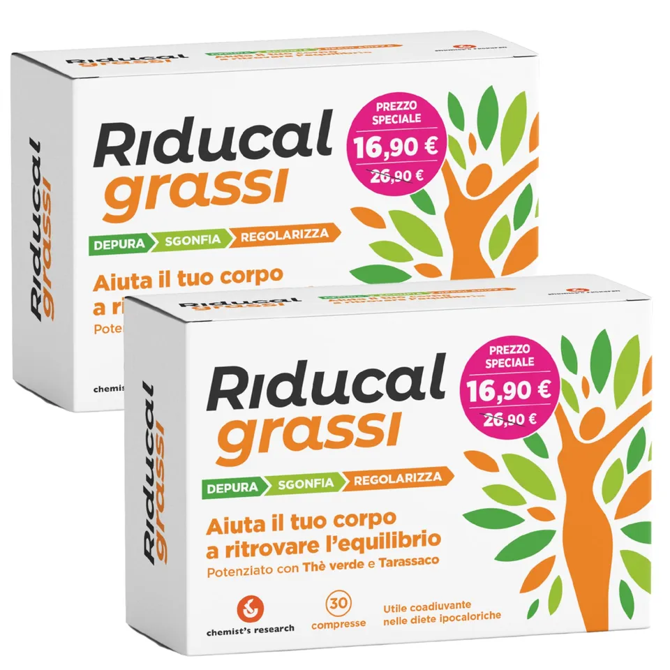 Chemist's Research Riducal Grassi Integratore 60 Compresse x2