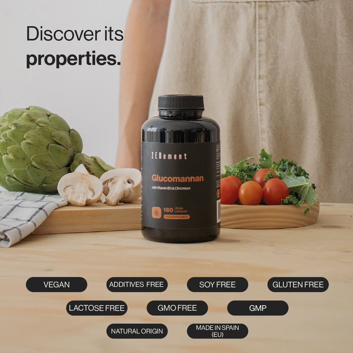Zenement Glucomannano con Vitamina B3 e Cromo capsule 180 pz